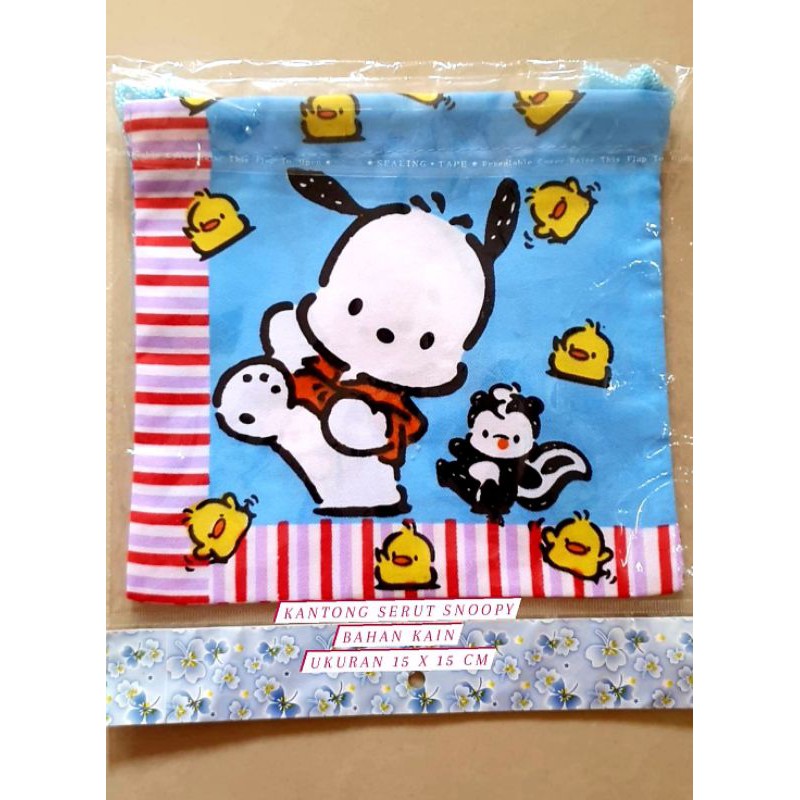 Túi Dây Rút Vải In Hình Snoopy / Hello Kitty Đáng Yêu