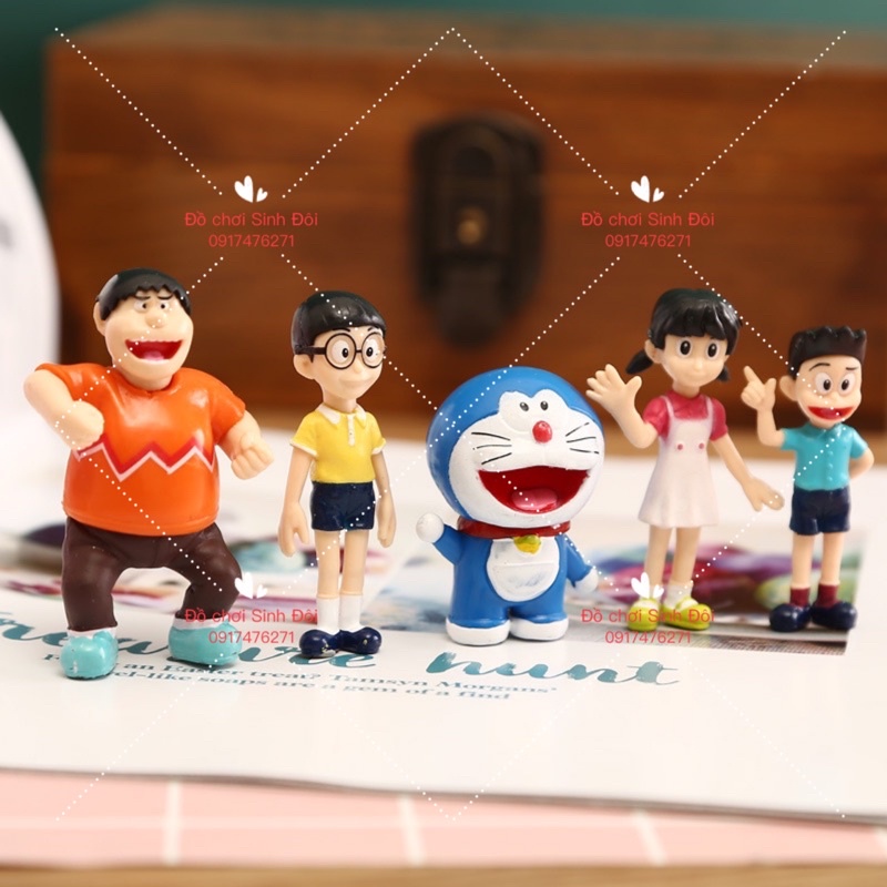 Mô hình doremon - bộ 5 con