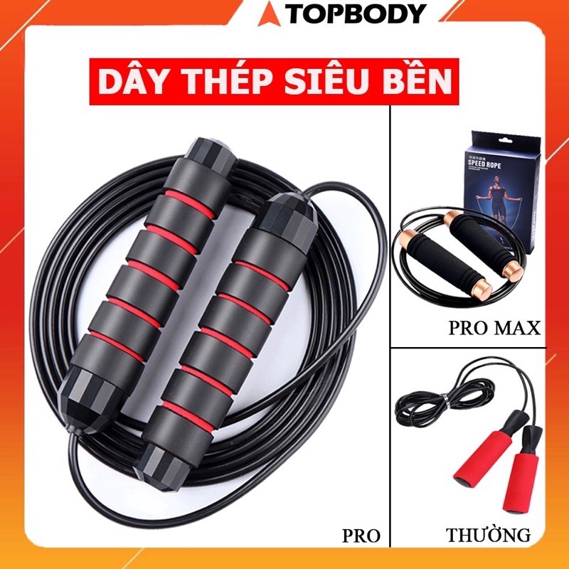 Dây nhảy thể lực đàn hồi 2.9m chính hãng TopBody, hỗ trợ luyện tập thể dục, thể thao tiện lợi tại nhà