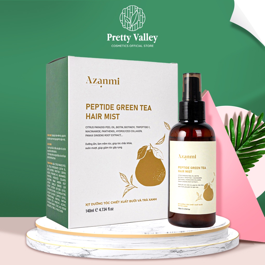 Nước dưỡng tóc tinh dầu bưởi Azanmi giúp giảm gãy rụng và làm mềm tóc 140ml - Pretty Valley Store
