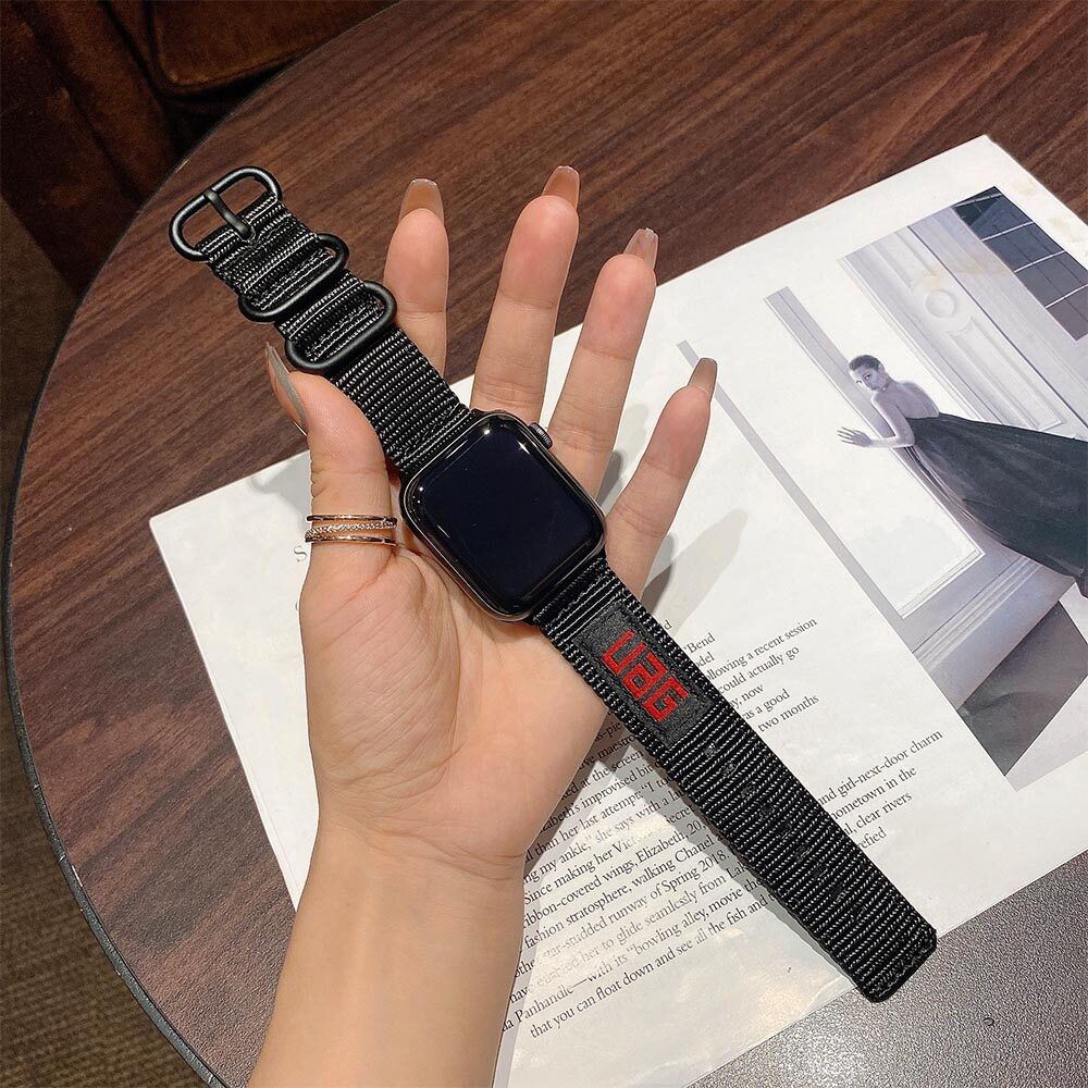 Dây Đeo Bằng Nylon Cho Apple Watch Dây Đeo Se 7 8 6 5 4 ultra 41mm 45Mm Vòng Đeo Tay Thể Thao 42Mm 44Mm 38Mm 45mm 49mm Dây Đeo Cho UAG Apple Watch
