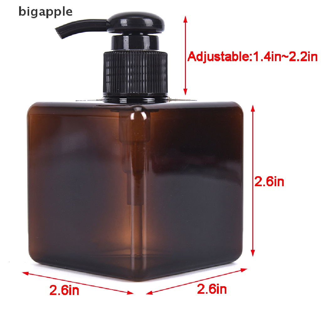 Bình Nhựa Rỗng Hình Vuông Đựng Dầu Gội Sữa Tắm Dung Tích 250ml Tiện Dụng