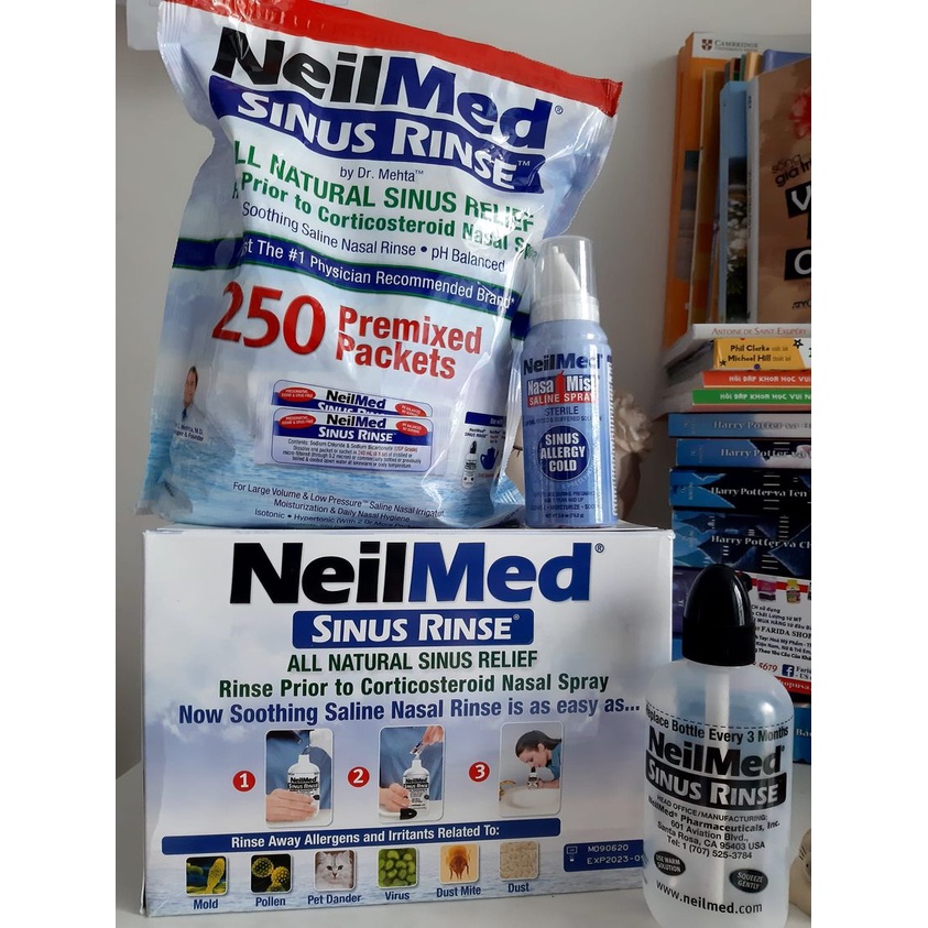 1 CHAI XỊT MŨI NEILMED 75ML/ BÌNH RỬA MŨI - TÁCH LẺ TRONG HỘP NGUYÊN NEILMED