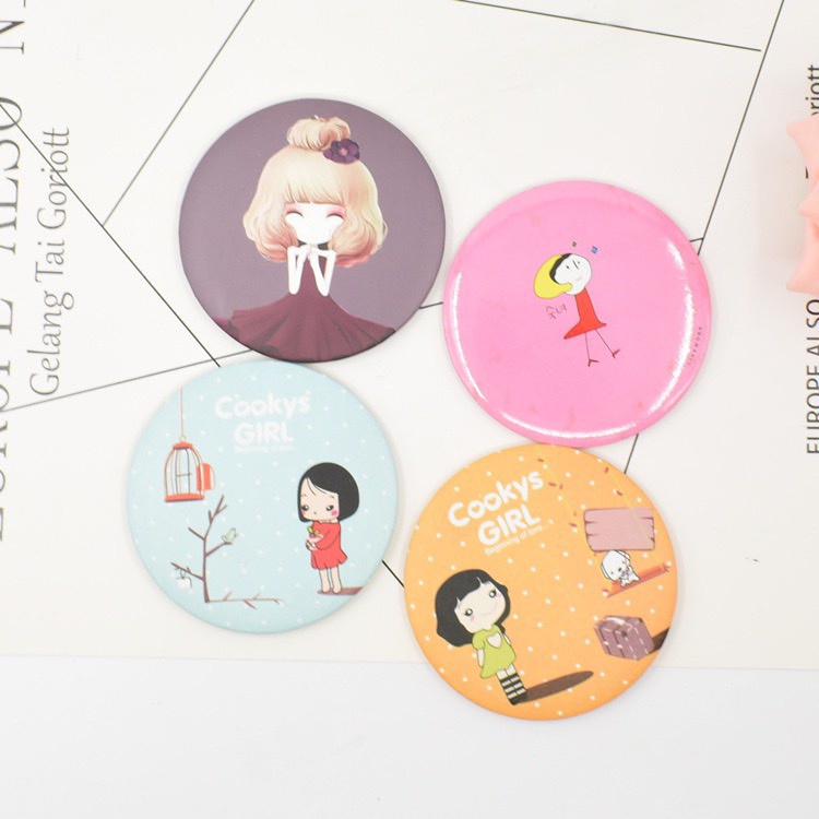 Gương trang điểm mini siêu cute cầm tay bỏ túi Hàn Quốc tiện lợi 1480 the gioi tiện ích 88