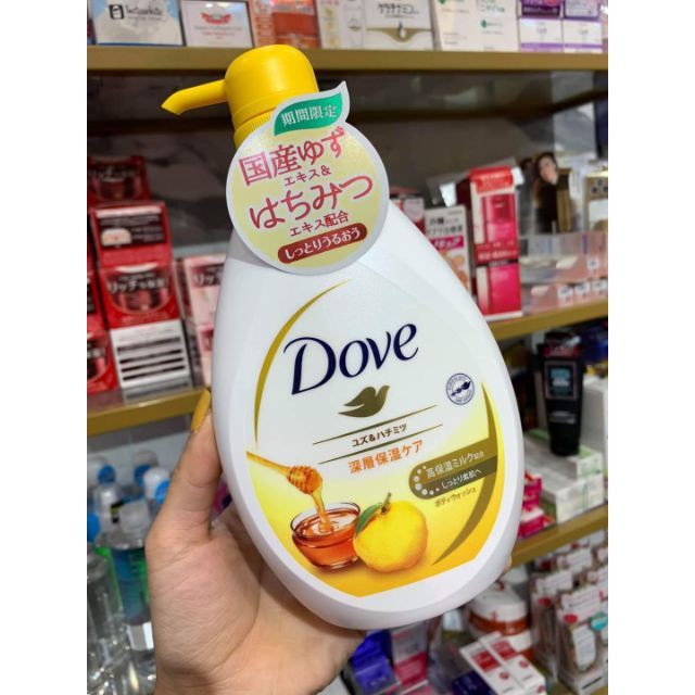 Sữa Tắm Dove HƯƠNG CAM chanh, mật ong 500ML Nội Địa Nhật - HÀNG CHÍNH HÃNG