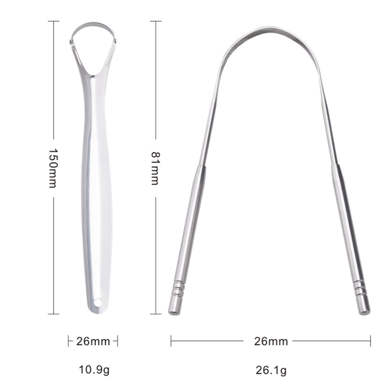 [Hàng mới về] Set 2 Dụng Cụ Cạo Lưỡi Bằng Thép Không Gỉ Vệ Sinh Miệng Tiện Dụng