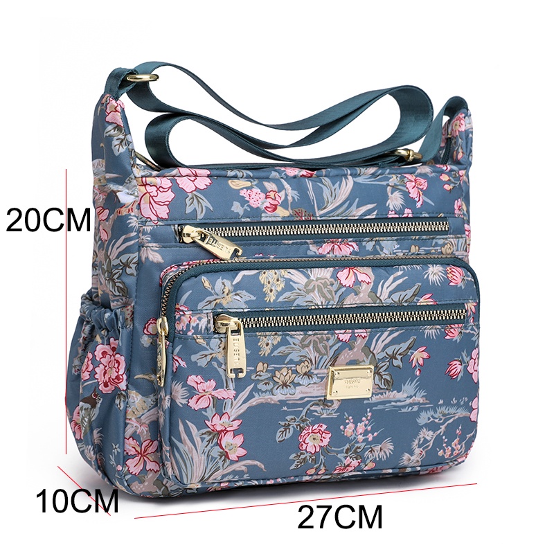 Túi Xách Vải Oxford Chống Thấm Nước In Họa Tiết Xinh Xắn Cho Nữ