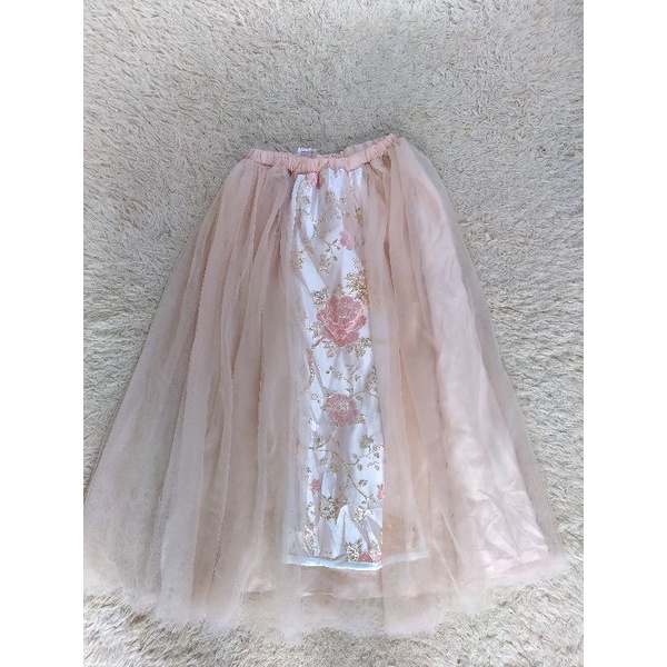 Pass chân váy voan lụa luới hiệu 2hand