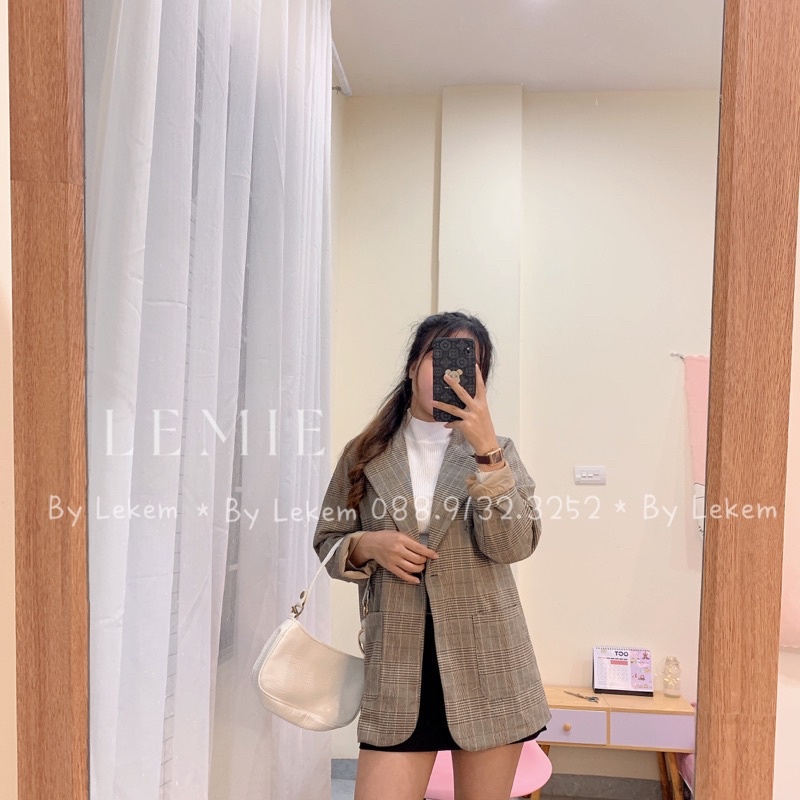 Áo Khoác Vest Blazer Hàn Quốc Mã K034 , Áo Khoác Vest Nữ Hàng 2 Lớp Có Size SM Ảnh Thật Video Lekemqc