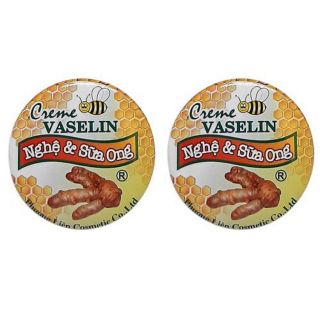 Combo 2 kem dưỡng ẩm chống nẻ vaselin nghệ và sữa ong