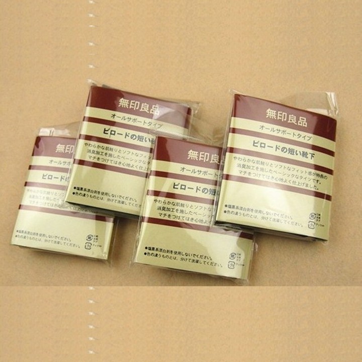 Tất da chân lụa cổ ngắn nữ Moji Nhật Bản dệt kim pha lê siêu mỏng dai trong suốt chống trượt màu da nude đen