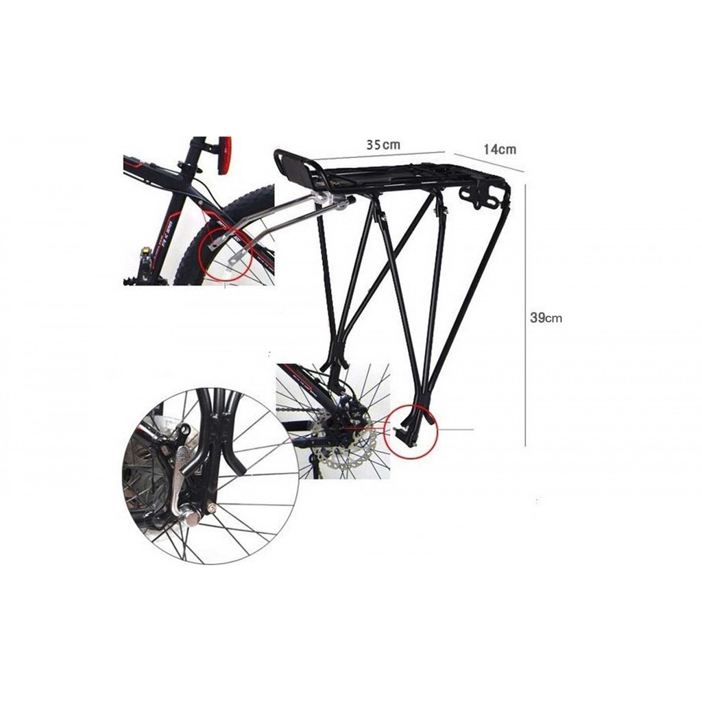 Gác Baga nhôm xe đạp cao cấp