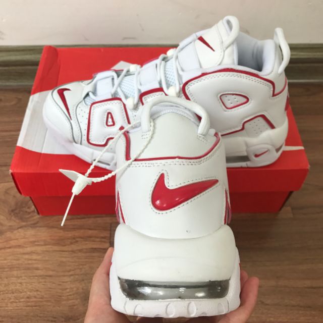 [FULLBOX] Giày thể thao Nike Air More Uptempo White Red Trắng đỏ