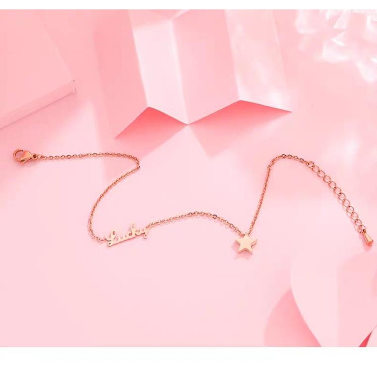 [HÀNG CAO CẤP] Lắc Chân Nữ, Lắc Chân Titan Không Han Gỉ - Mẫu Ngôi Sao May Mắn | BigBuy360 - bigbuy360.vn