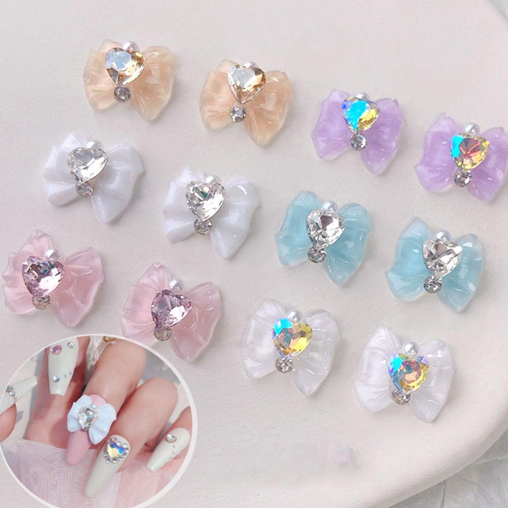 Bộ 10 Dụng Cụ Làm Móng Nghệ Thuật|Nơ Thắt Cổ Áo DIY Xinh Xắn|Phụ Kiện Làm Móng Nghệ Thuật
