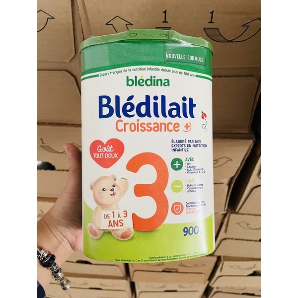 Sữa Bledilait, Sữa Bột Bledina  Số 1, 2, 3, 4 Sữa Tăng Cân Cho Bé 900g Date T12/2023