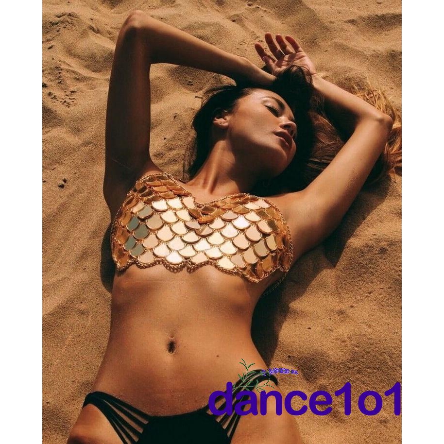 Áo lửng hai dây đính sequin lấp lánh dành cho nữ