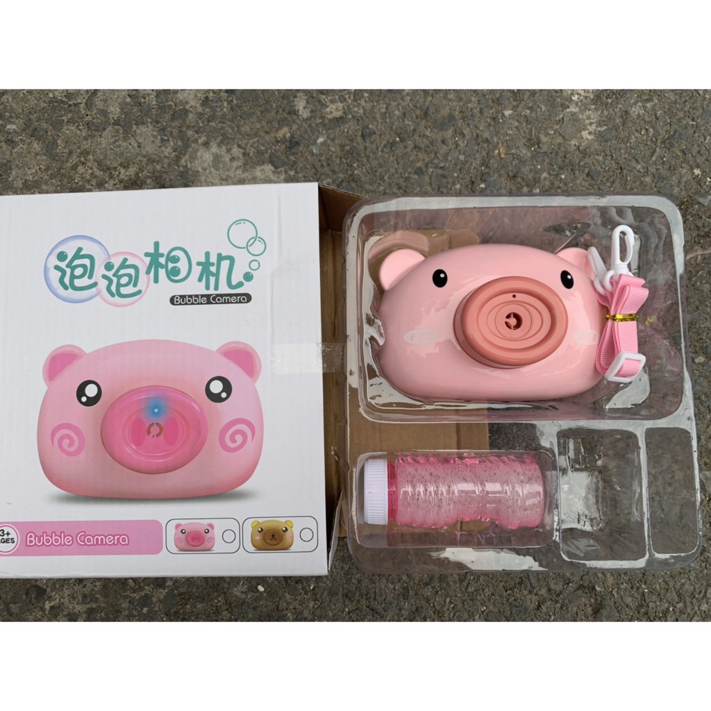 MÁY CHỤP ẢNH THỔI BONG BÓNG HEO CON SIÊU CUTE CHO BÉ mã hàng hot