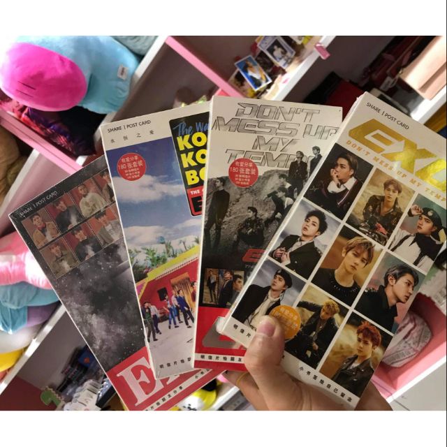 Postcard EXO hộp 30 postcard + 120 sticker