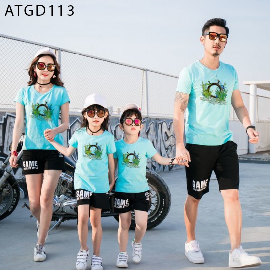 ÁO THUN GIA ĐÌNH IN HÌNH RONG BIỂN SIÊU XINH - ATGD113