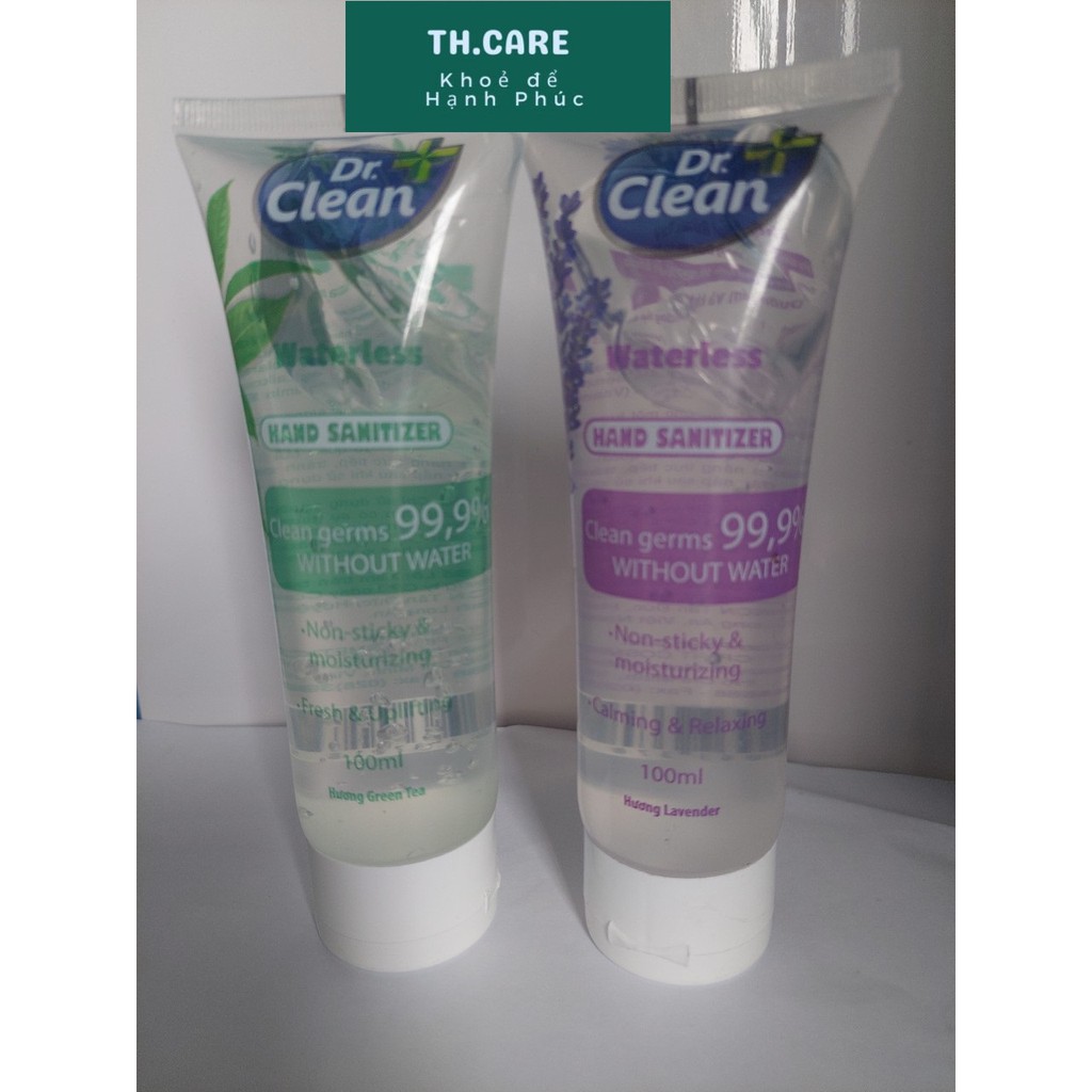 Tuýp gel rửa tay khô DR.CLEAN hương Trà Xanh và  lavender 100ml | BigBuy360 - bigbuy360.vn