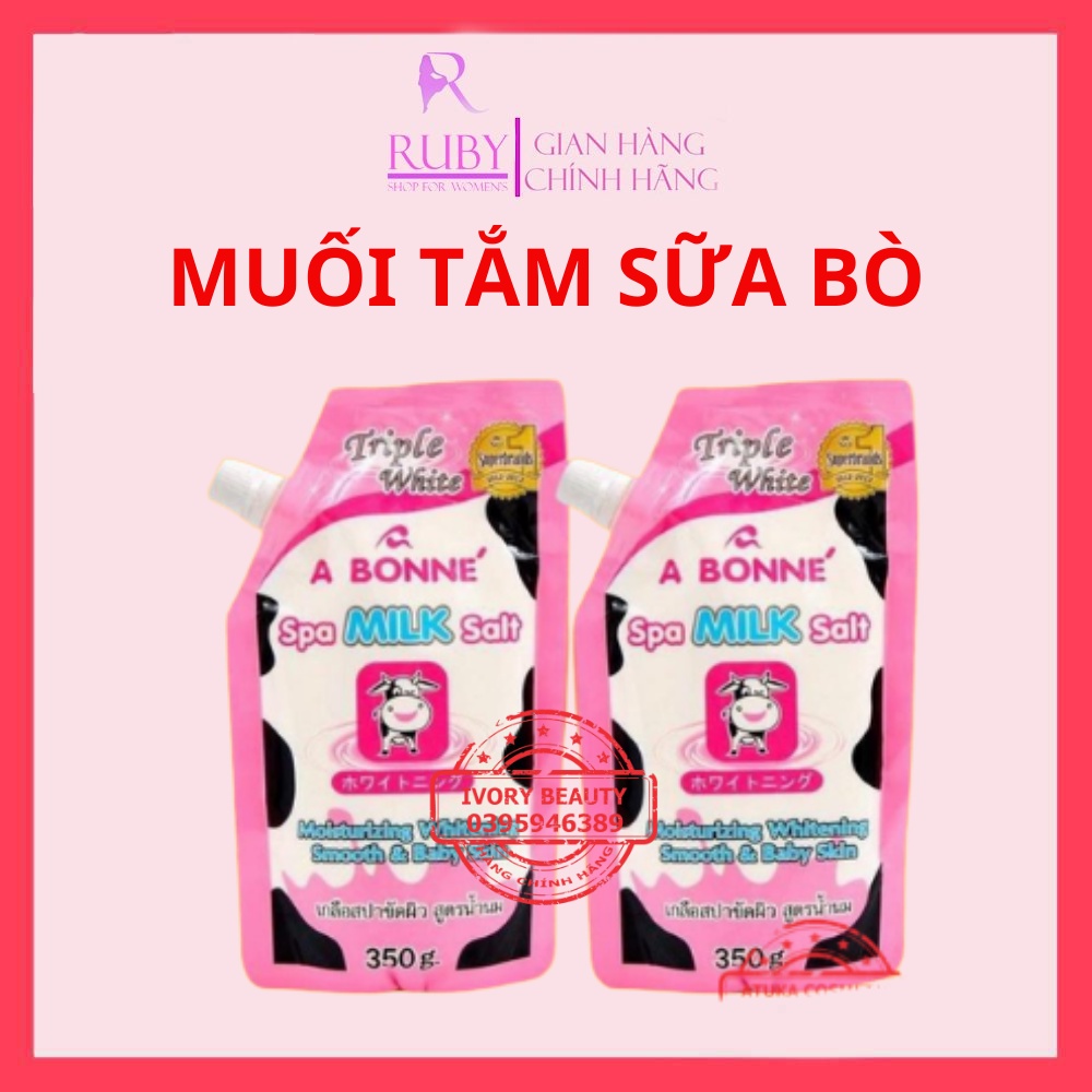 Muối Tắm Sữa Bò Tẩy Tế Bào Da Chết FREESHIP Muối Tắm Bò A Bonne Spa Milk Salt Thái Lan 350gr - RUBY NGUYỄN STORE