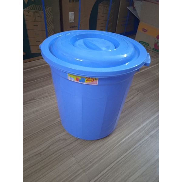 Thùng nhựa tròn có nắp Việt Nhật câc cỡ 25L/35L/50L/60