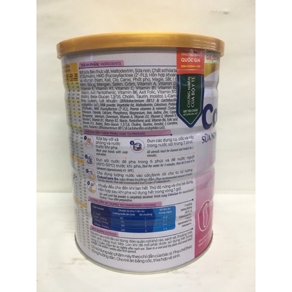 Sữa Non ColosCare 0+ ( lon 400g ) date: 04/2023
