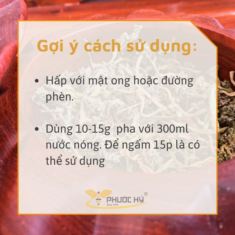 Hoa đu đủ đực sấy khô không chất bảo quản chưng đường phèn