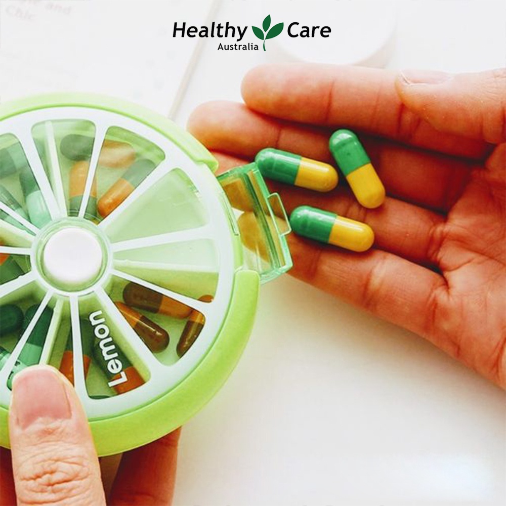 Hộp Chia Thực Phẩm Chức Năng Healthy Care Hình Trái Cây Nhiều Màu