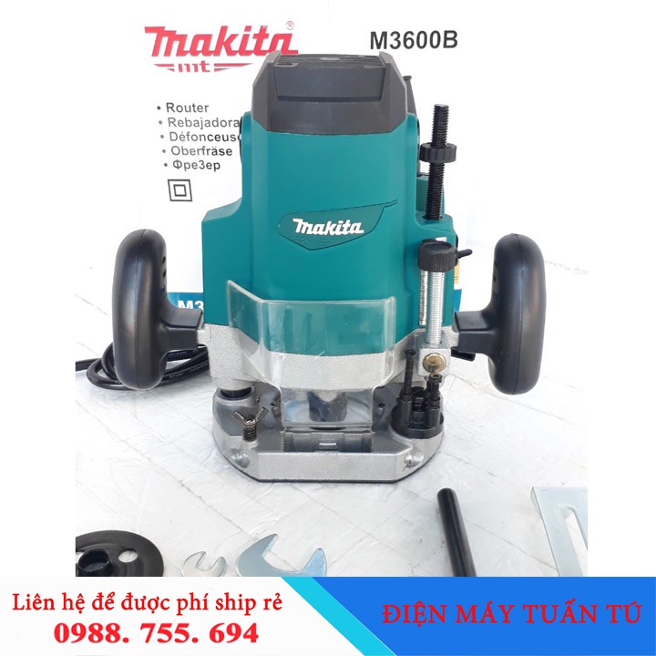 Máy phay gỗ Nhật Bản Makita 3600 - 1650W 100% dây đồng làm liên tục