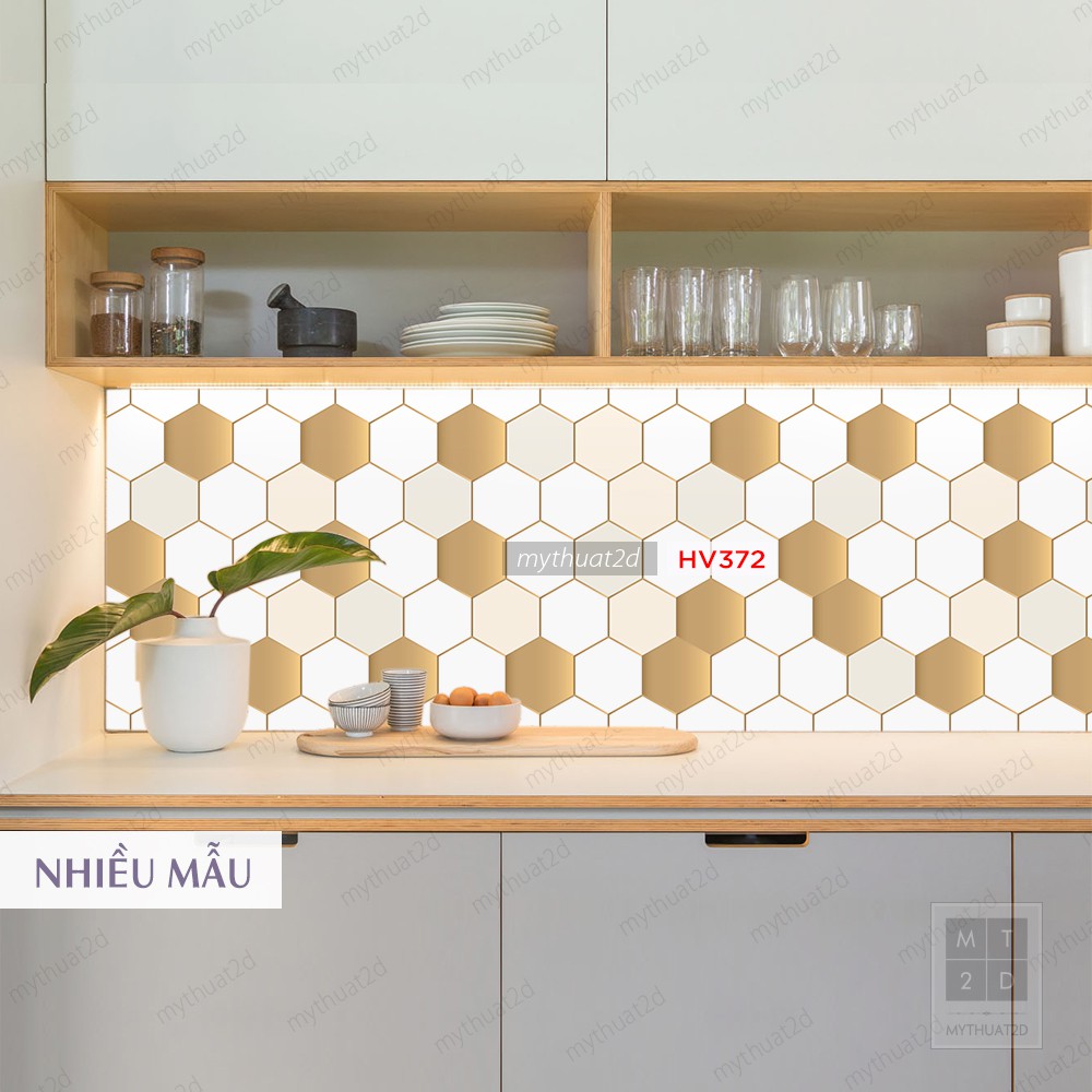 [Mã LIFEHLDEC giảm 10% đơn 99k] Set 1 mét dài Decal gạch bông mẫu Lục giác dán bếp, tường, nhà tắm..., kt 100x60cm/set | BigBuy360 - bigbuy360.vn