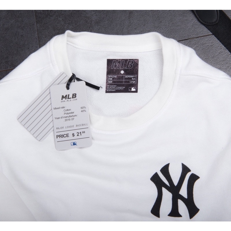 Áo Nỉ Da Cá Sweater In Logo NY MLB 2021