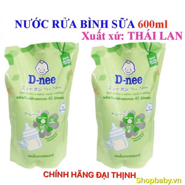 (hàng chuẩn công ty)túi rửa bình sữa và rau củ dnee 600ml  - Shop Chuyên Sỉ