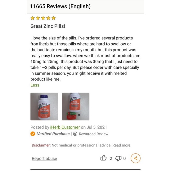 [HÀNG MỸ DATE 12/2026) ZINC GLYCINATE 120V NOW