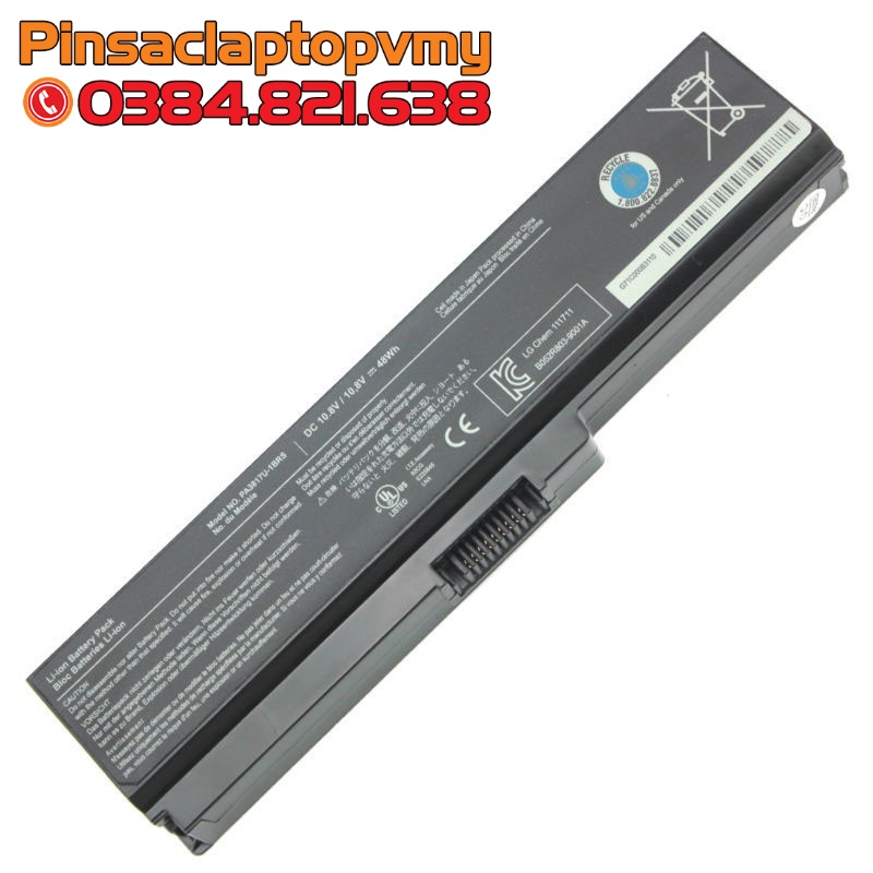 Pin laptop toshiba L510, L515 . BH 1 đổi 1