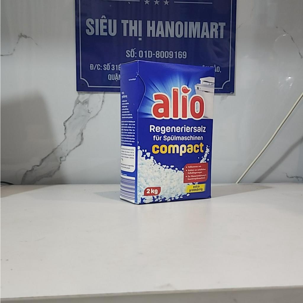 Combo Muối rửa bát Alio 2kg + bột rửa bát Alio 1.8kg + dung dịch dầu làm bóng bát 1 Lít dùng cho máy rửa bát chén ly