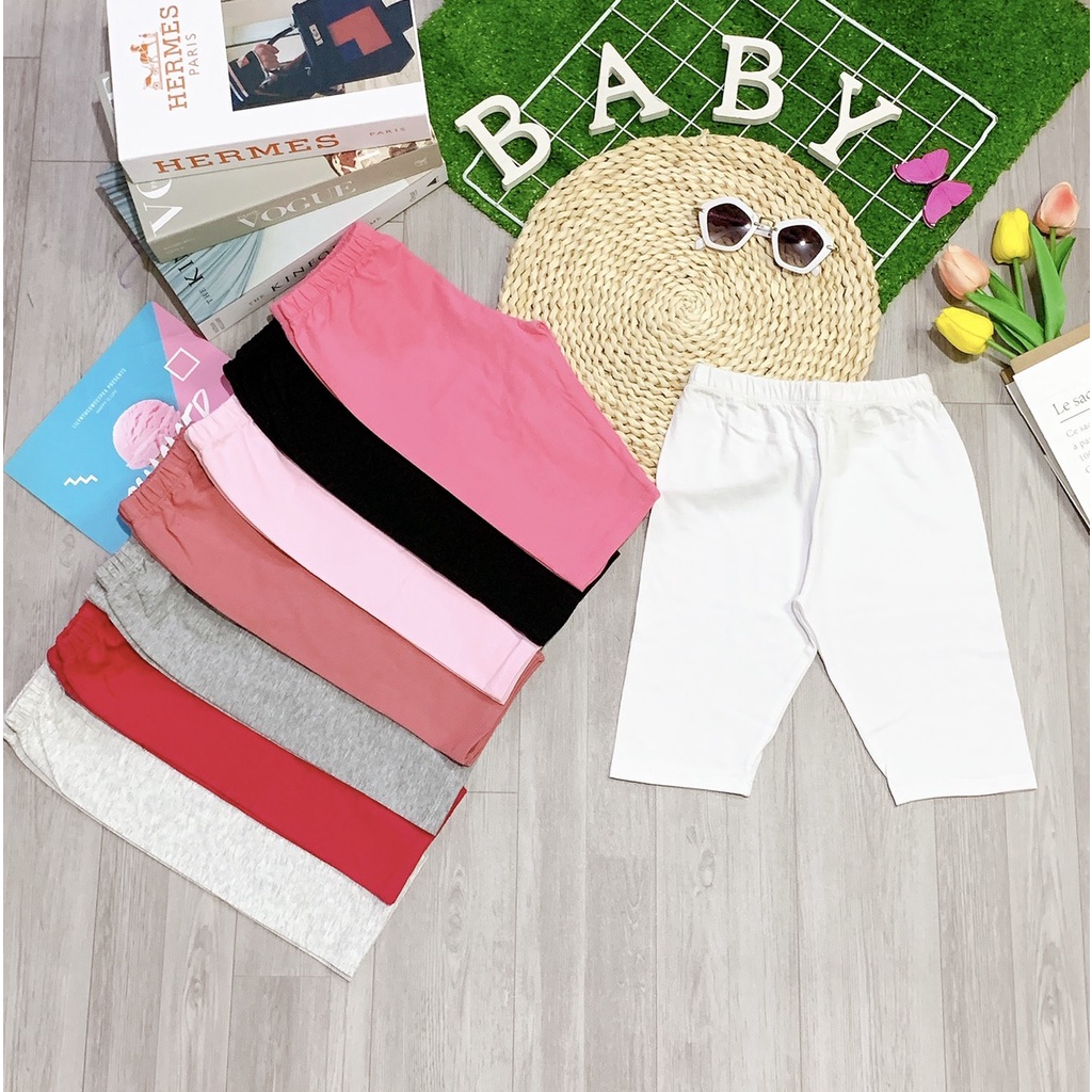 Quần Legging Bé Gái Thun Cotton dày dặn co giãn