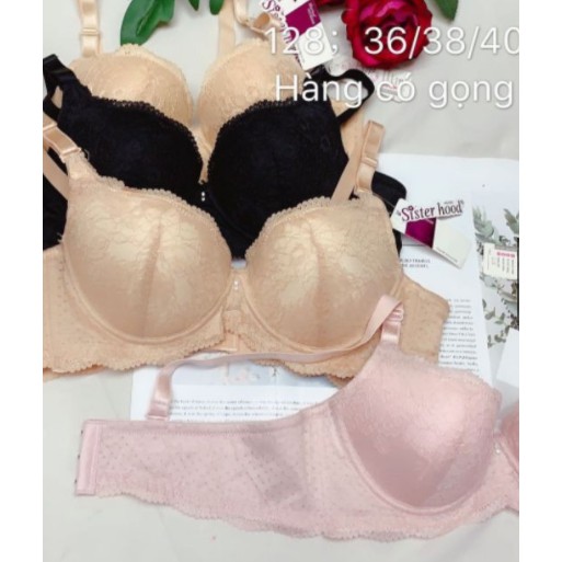 Áo lót ren có gọng,mút mỏng,dây trơn Sister hood mã 128