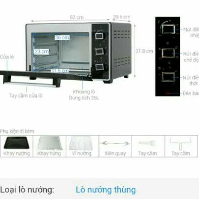 Lò nướng Sanaky VH3599S2D 35 lít hàng trưng bày 90-95%