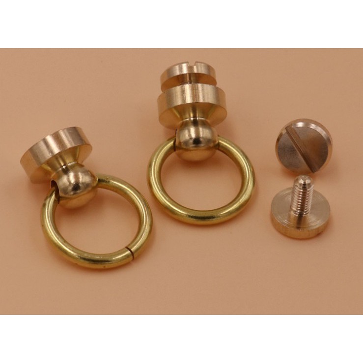 Chốt khoen vít đồng cho ví biker