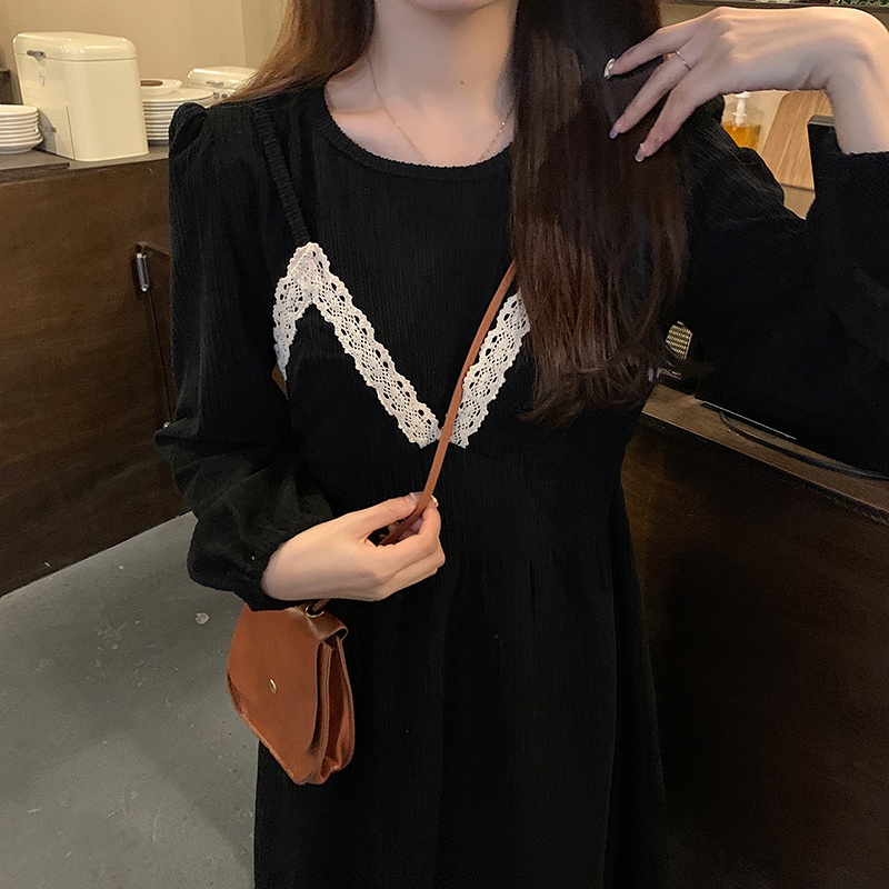 Đầm Nhung Cổ Chữ V Dáng Ôm Thời Trang Retro Xinh Xắn Cho Nữ