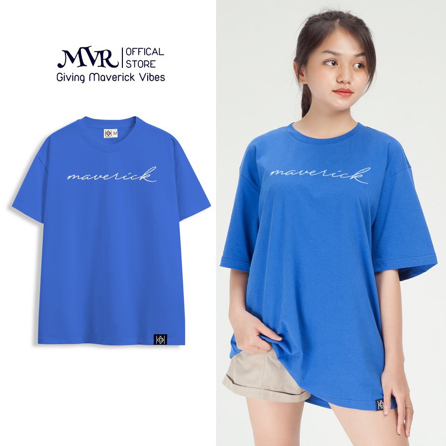 Áo thun cotton chữ kí basic logo Maverick localbrand MVR nhiều màu đen xanh trắng đỏ vàng hồng LITH19102001