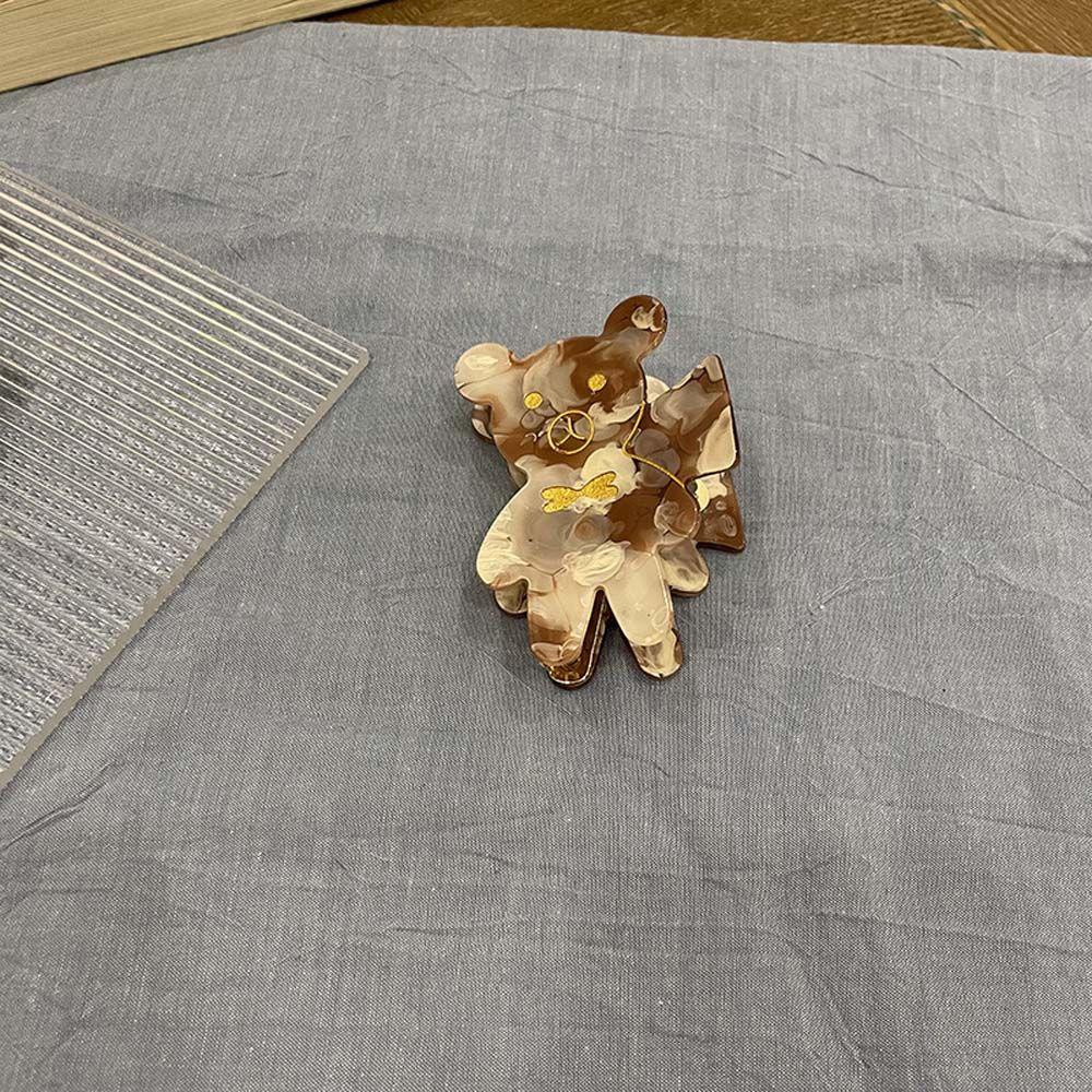 Kẹp Tóc Càng Cua Hình Gấu Nâu / Xanh Dương / Hồng Ngọt Ngào Cho Nữ