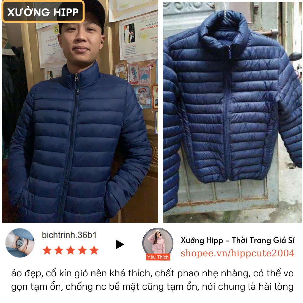 Áo khoác phao lông vũ nam siêu nhẹ Xưởng Hipp, siêu ấm form ôm tôn dáng full size, KP01 | BigBuy360 - bigbuy360.vn