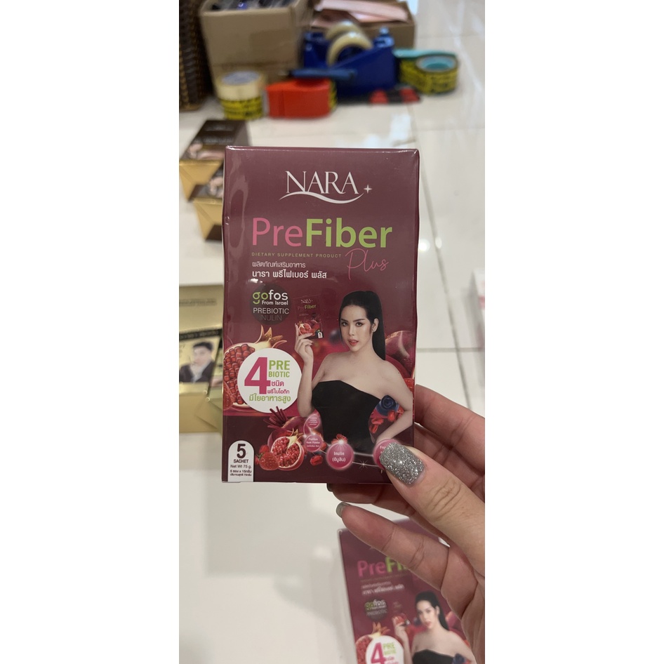 Hộp 5 Gói Thạch Giảm Cân Prefiber Plus Nara Thái Lan Chính Hãng