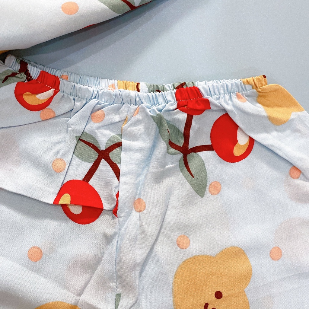 Bộ tole lanh  loại 1, lanh lụa mặc nhà bé gái tay dài quần dài cổ tròn 28-32kg, bộ hè cho bé, mát mẻ.