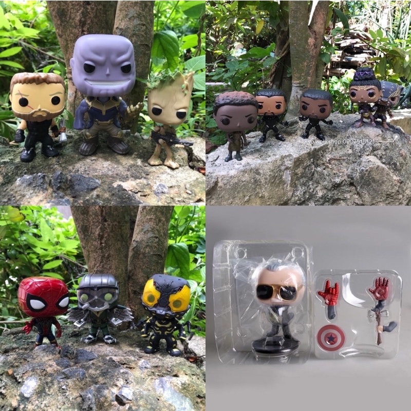 Mô hình Funko Thanos - Thor - Captain American - Ironman - Black Widow