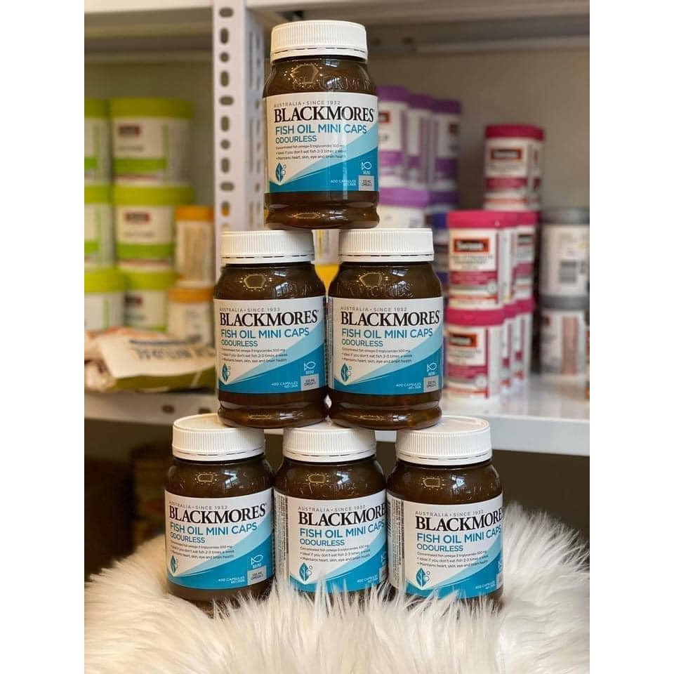 Dầu cá không mùi Blackmores Fish Oil Mini Caps 400 viên