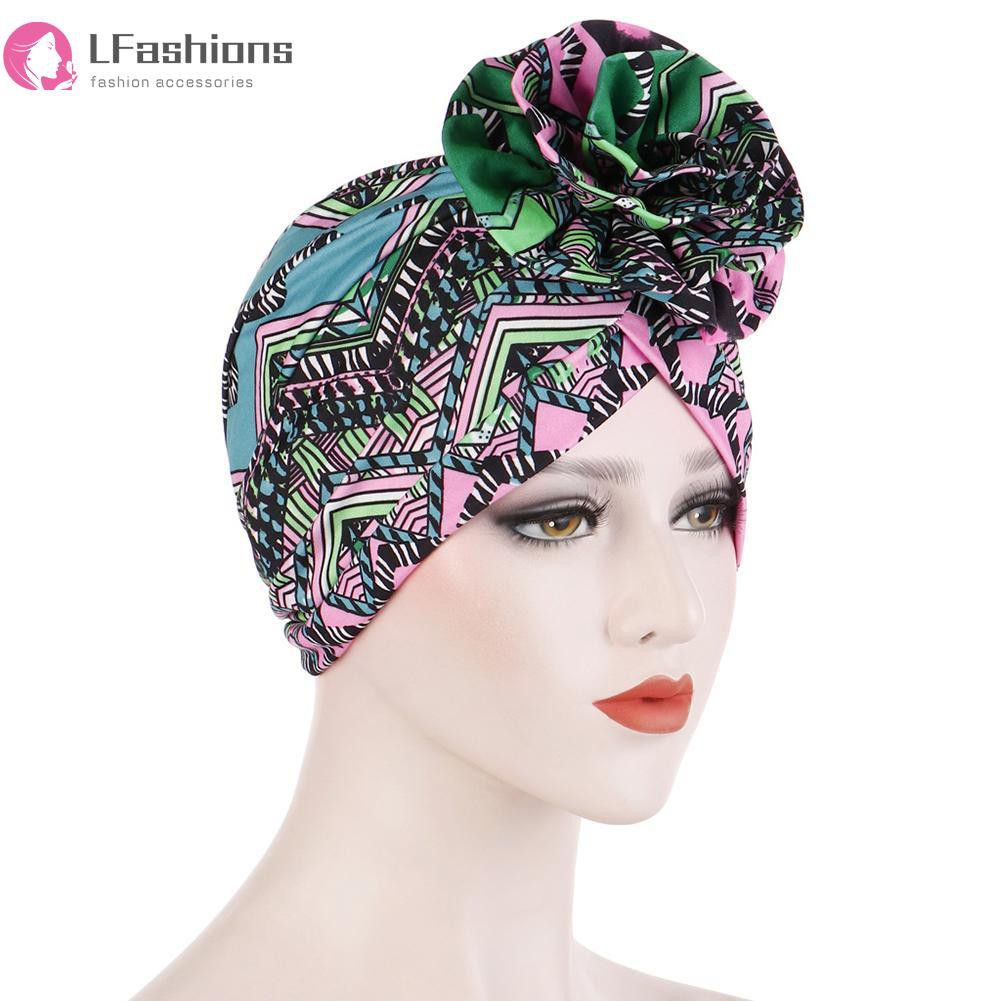 Mũ Turban Trùm Đầu Hoạ Tiết Hoa Phong Cách Bohomian